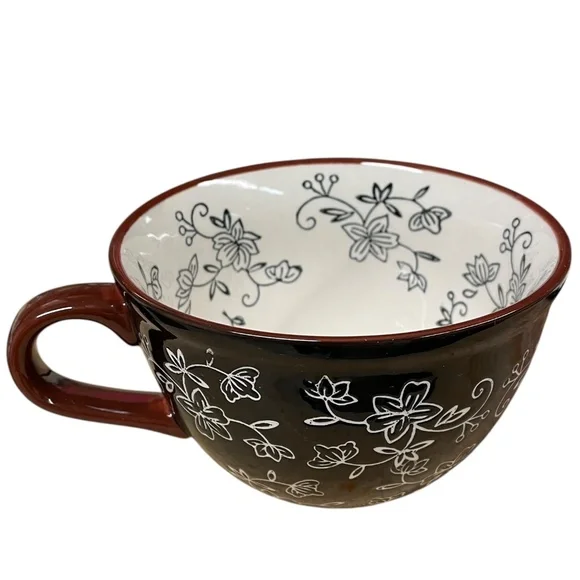 TEMPTATIONS Floral Lace soup / salad bowl, plate and spoon 24 oz - Picture 8 of 14